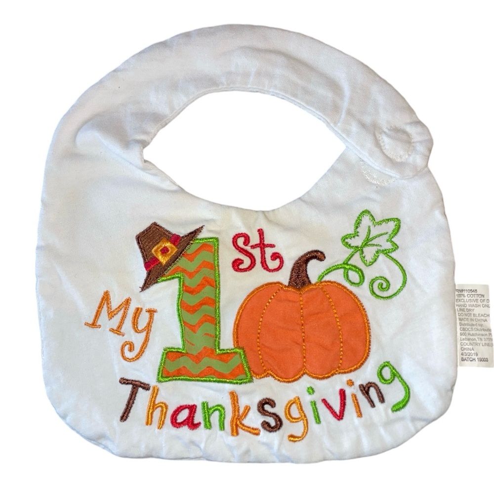 “My 1st Thanksgiving” Infant Bib